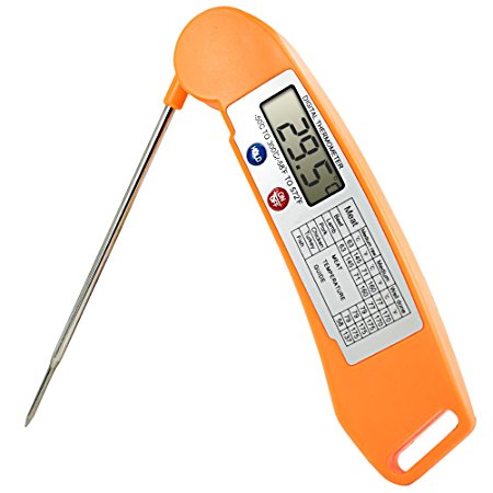 DLAND Pro Digital Food or Meat Thermometer with Magnet, Hanging Hole, Probe for BBQ, Oven, Kitchen ect,