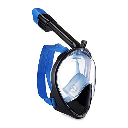 Koolife 180° Full Face Snorkel Mask GoPro Compatible Snorkel Set Prevents Gag Reflex with Tubeless Design