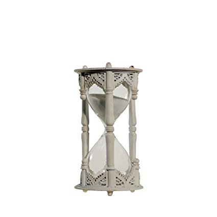 VIP International White Metal Hourglass