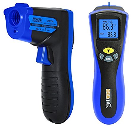 Geatex Lasergrip GXMT38 Non-contact Digital Laser Infrared Thermometer, Blue