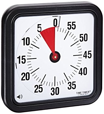 Time Timer Audible Countdown Timer - 12 inch - Black