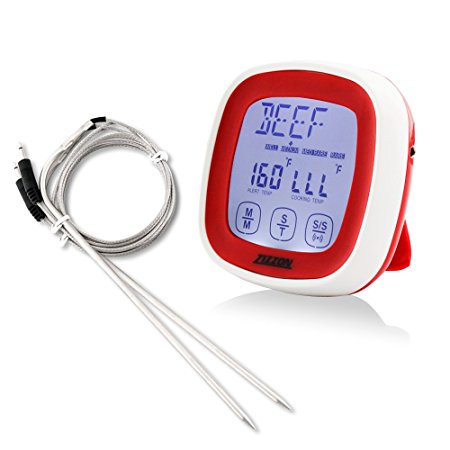 ZIZZON Digital Touchscreen Meat Thermometers for BBQ, Oven, Grilling, Smokers and More