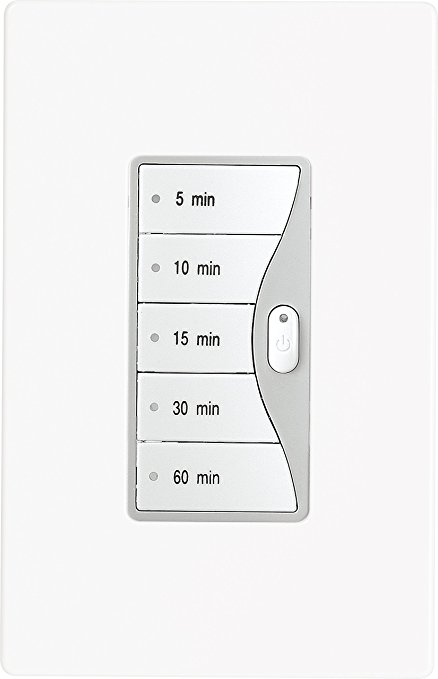 Eaton 9590WS ASPIRE 1800-Watt 15 Amp 5-Button Minute Timer, White Satin