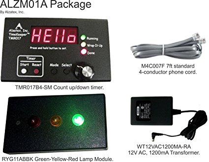 Alzatex Presentation Timer with Red/Yellow/Green Indicator Lamps