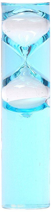 G.W. Schleidt STC9003-B 6-Inch 3-Minute Newton Glass Timer, Blue Liquid with White Sand