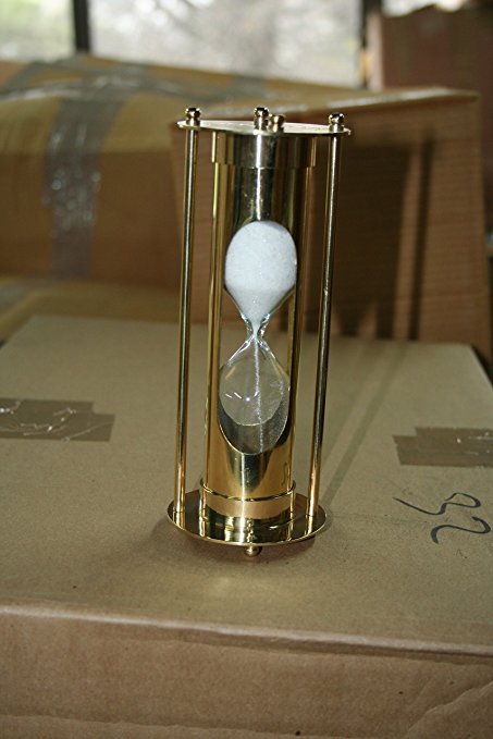 Solid Brass Decorative 6 Sand Timer by Ectoria