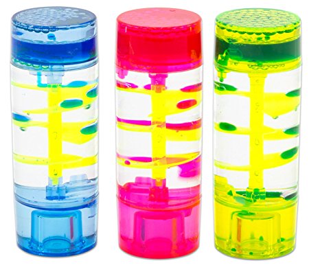 Coloured Timer Set - Liquid Spiral Tube Timers by TickiT