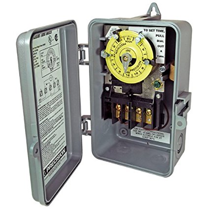 Precision CD101 - 24 Hr. Dial Time Switch - NEMA 3R Raintight Plastic Case - Gray Finish - SPST - 40 Amps - 120 Volt