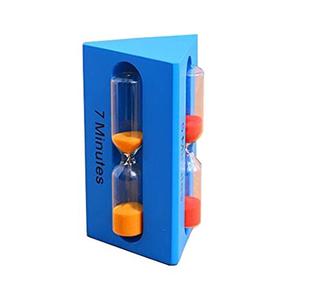 30 minutes Hourglass Wooden sand Timer 3/5/7Mins Home decoration furniture kids Brushing timer (3/5/7 minutes blue box)