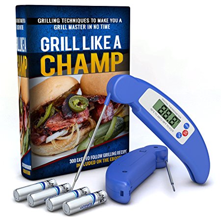 Grill Champ - Instant Read Thermometer - Best Digital Barbecue Electronic Internal Meat Thermometer – The Only Food Thermometer You Need. Lifetime Guarantee