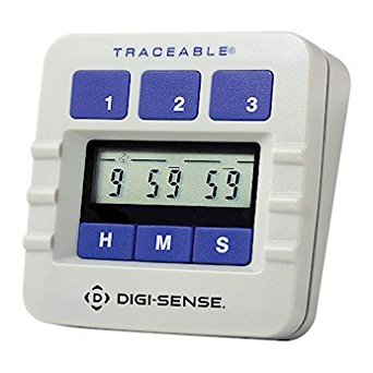 Digi-Sense Traceable Single-Display Triple-Event Lab Digital Timer with Calibration