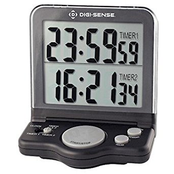 Cole-Parmer Dual-Display 2-Channel Jumbo-Digit Digital Clock/Timer