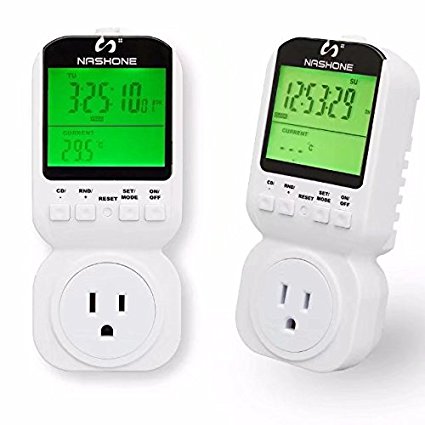 Programmable Plug In Thermostats Multifunctional Automatic Temperature Socket Plug Controller with Digital LCD Display Probe Clock