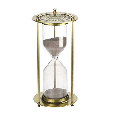 Hourglass『60 Minutes 』Sand Timer ,KHTD Metal Sandglass One Hour Glass for Office Study Bedroom Living Room Christmas Gift Wedding